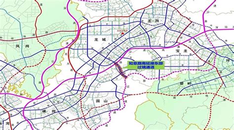 深圳龙岗南延段线位图确定 将连通东部过境通道 房讯网