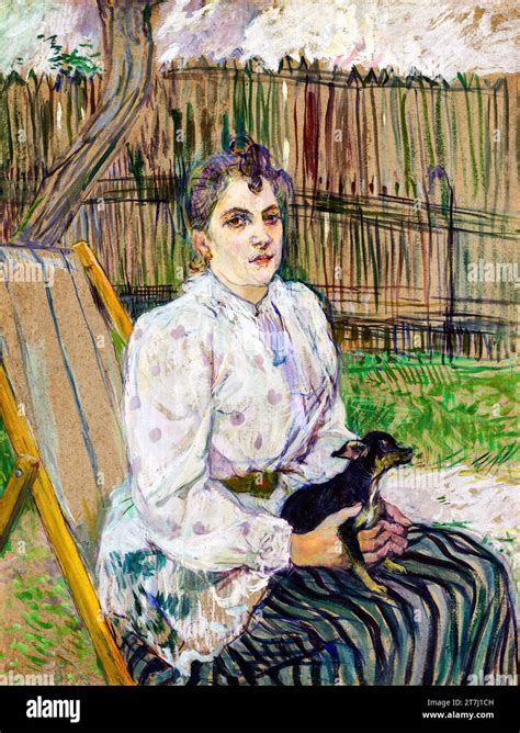 Lady With A Dog Painting In High Resolution By Henri De Toulouse