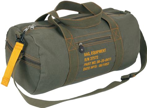 Cotton Canvas Travel Equipment Flight Carry Duffle Shoulder Bag Small