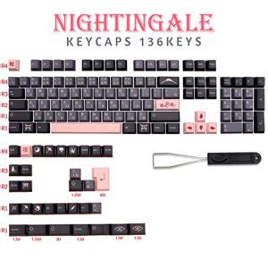 Molgria Keycaps Set Night Sakura For Full Sized Keyboard Custom