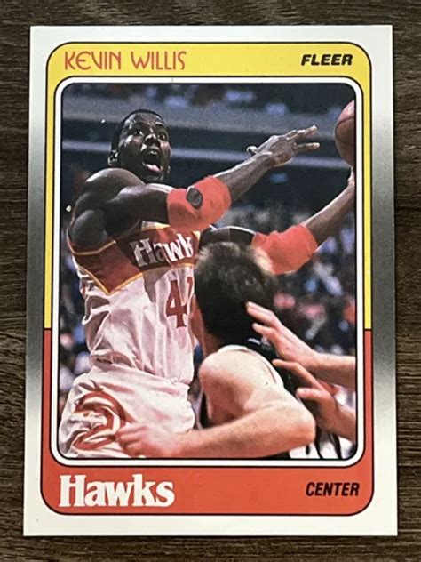 KEVIN WILLIS 1988 Atlanta Hawks 88 89 Fleer Basketball 6 132 Mint