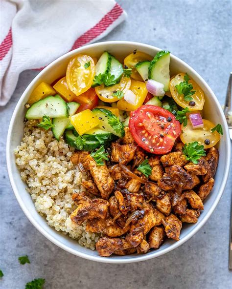 Easy And Healthy Chicken Shawarma Bowls Healthy Fitness Meals