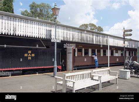 Class 16 steam locomotive at Heidelberg Heritage Museum, Voortrekker Street, Heidelberg, Gauteng ...