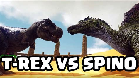 T Rex Vs Spinosaurus Ark Survival Evolved Final Epic Youtube