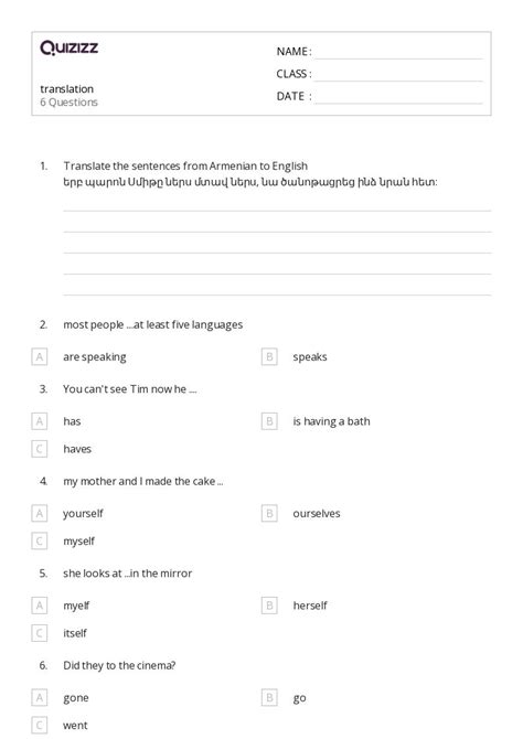 Translations Worksheets For Nd Class On Quizizz Free Printable