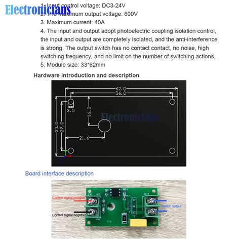 Channel Scr Thyristor Solid State Relay Switch Module Photoelectric