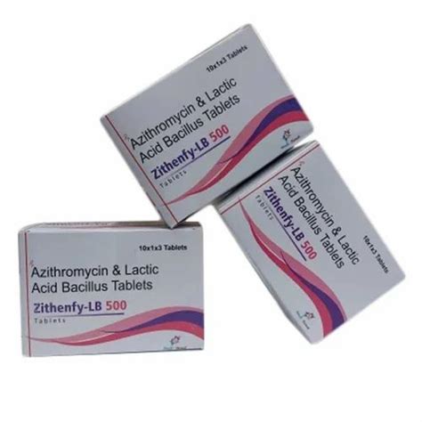 Zithenfy LS 500mg Azithromycin Lactic Acid Bacillus Tablets At Rs 39