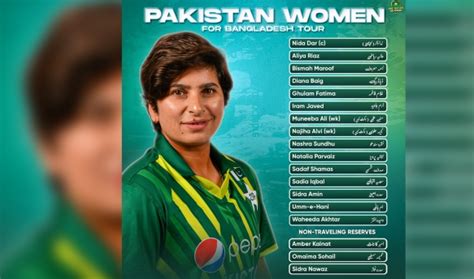 Pcb Announces 15 Member Womens Squad For Bangladesh Tour