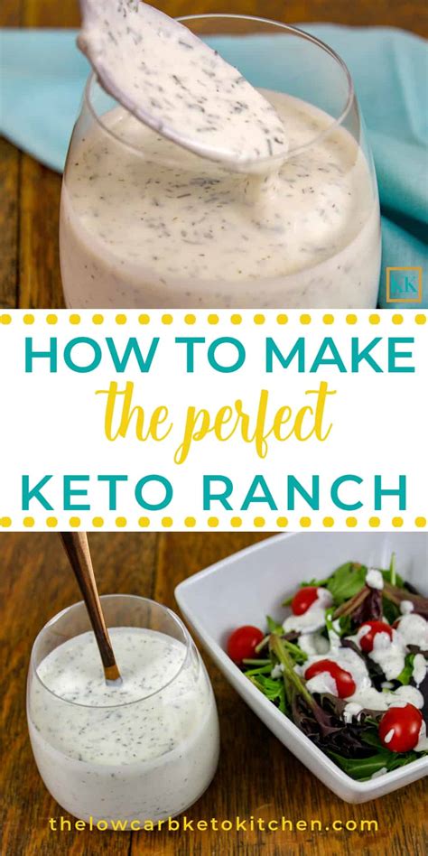 The Perfect Keto Ranch Dressing ~ With Mix And Dip Directions