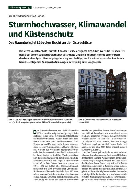 Sturmhochwasser Klimawandel Und K Stenschutz Das Raumbeispiel