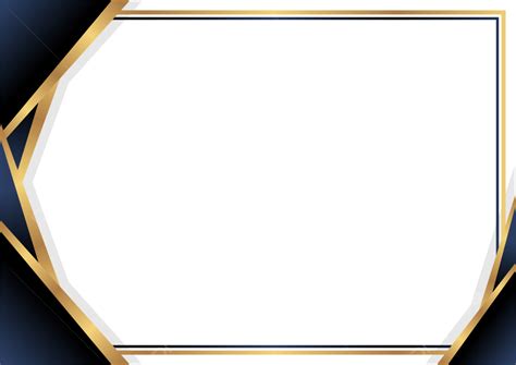 Elegant Border Background In Blue Gold Color Vector Elegant Border