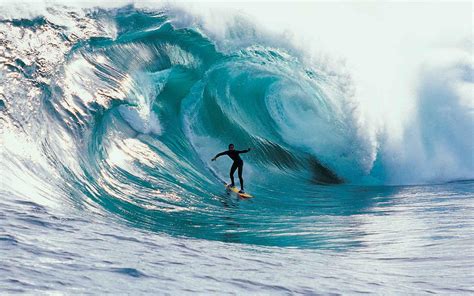 Surfing in the big ocean waves - Sport wallpaper