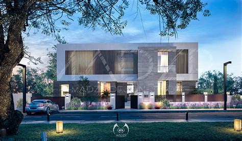 modern villa exterior | Behance