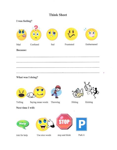 Think Sheet Printable