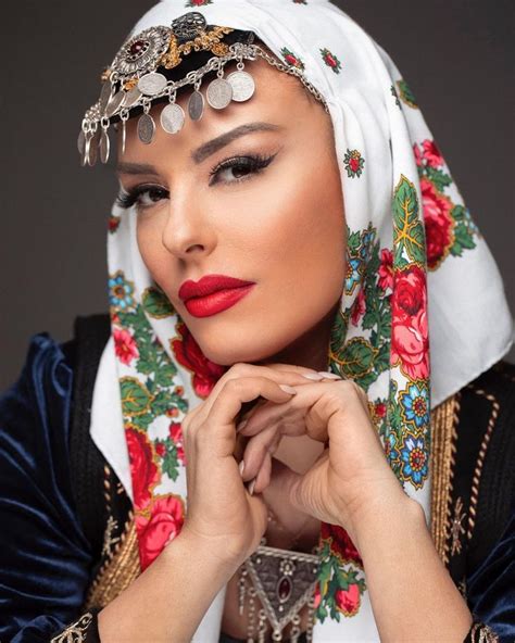 Anxhela Peristeri Wearing Albanian Traditional Clothes Norik Uka