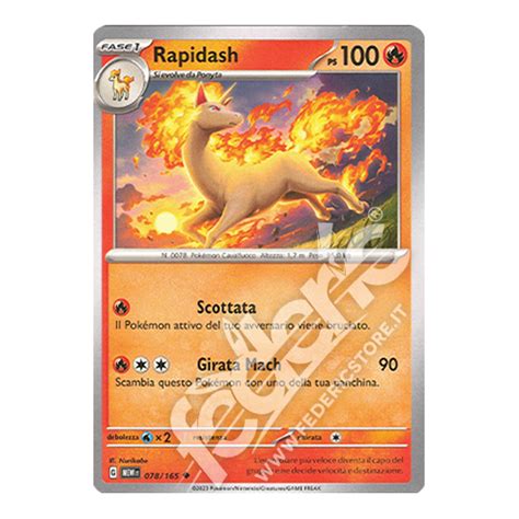 078 165 Rapidash Non Comune IT MINT Federicstore