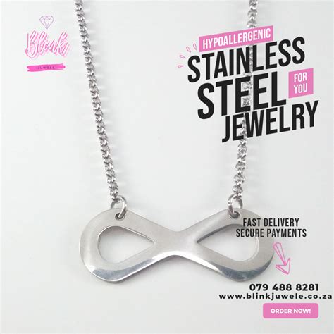 Infinity Necklace And Pendant Combo Blink Juwele Stainless Steel