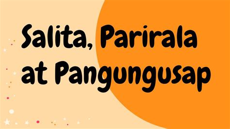 salita, parirala at pangungusap | Other - Quizizz