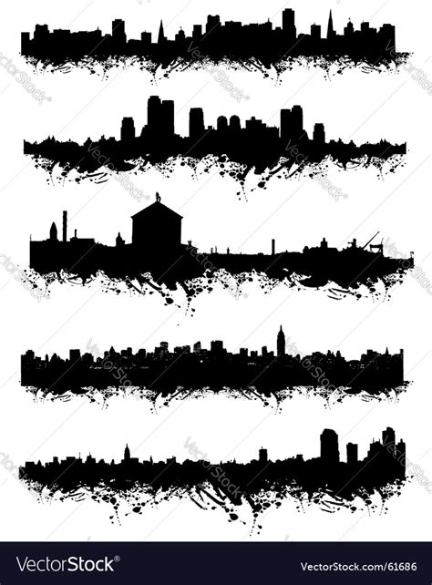 Urban Silhouette Royalty Free Vector Image Vectorstock