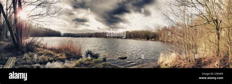 Peaceful lake scene Stock Photo - Alamy