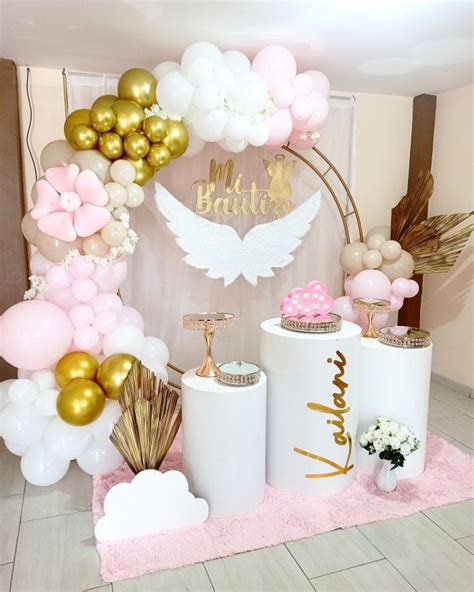 Pin De Liliana En Bautizo Decoraci N Con Globos Bautizo Ideas De