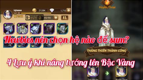 Afk Arena Newbies nên chọn hệ nào để sum 4 Lưu ý khi tăng bậc Vàng