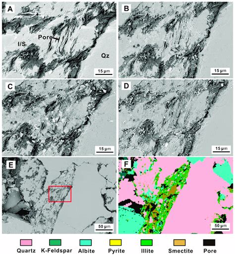 Sem Images Of The Illite Smectite Mixed Layer During The Experiment