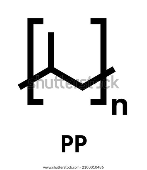 Polypropylene Polypropene Pp Plastic Chemical Structure Stock Vector Royalty Free 2100010486