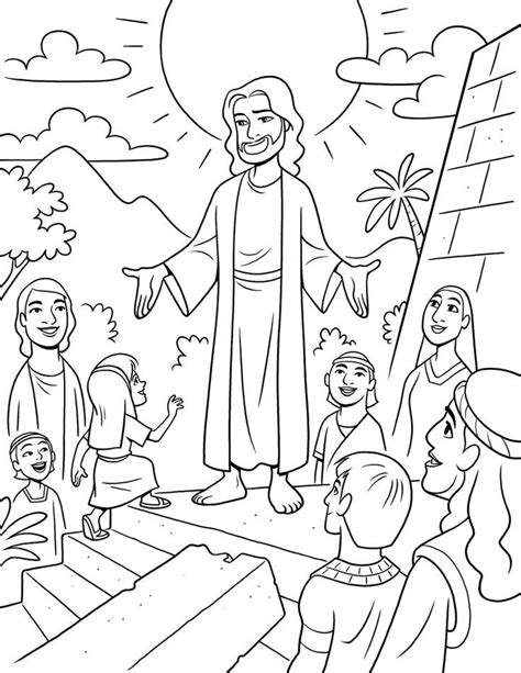 Jesus And Children Coloring Pages - Coloring Home