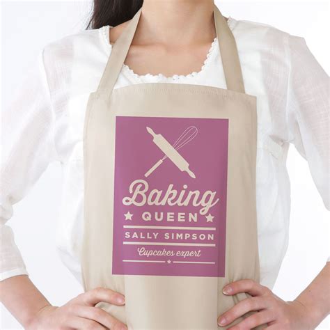 Personalised Baking Queen Apron Kitchen T Unique Kitchen Kitchen