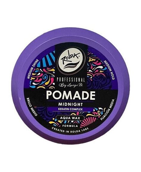 Rolda Pomade Midnight Hair with Keratin Complex - Water-Based, Medium ...