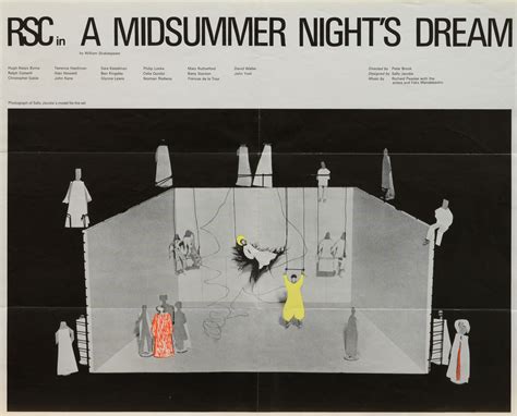 Poster For Peter Brooks A Midsummer Nights Dream Stratford 1970