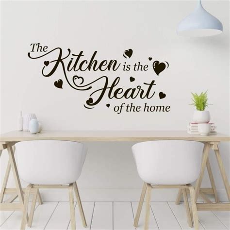 Autocollant Mural En Vinyle Kitchen Is The Heart Of The Home