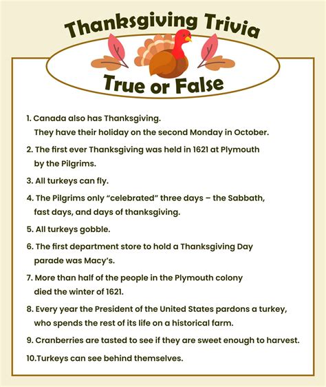 Trivia Questions Thanksgiving 12 Free PDF Printables Printablee