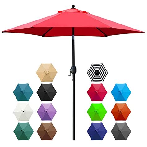 Sunnyglade 7 5 Patio Umbrella Outdoor Table Market Umbrella With Push