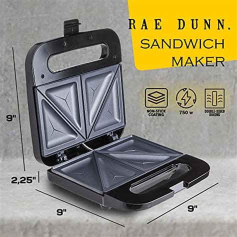 Rae Dunn Machine à sandwich électrique presse pour sandwichs toasts