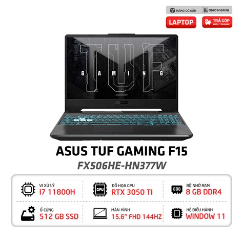 Laptop Asus Tuf Gaming F15 Fx506he Hn377w Chính Hãng Trả Góp 0