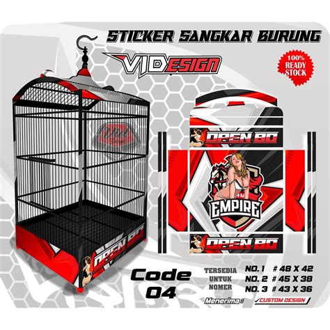 Jual Sticker Decal Sangkar Burung Ebod Kotak No Shopee Indonesia