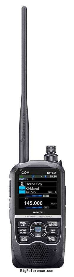 ICOM ID 52A Dual Band D STAR Digital Transceiver RigReference