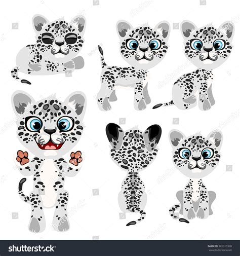 Baby Snow Leopard Cartoon