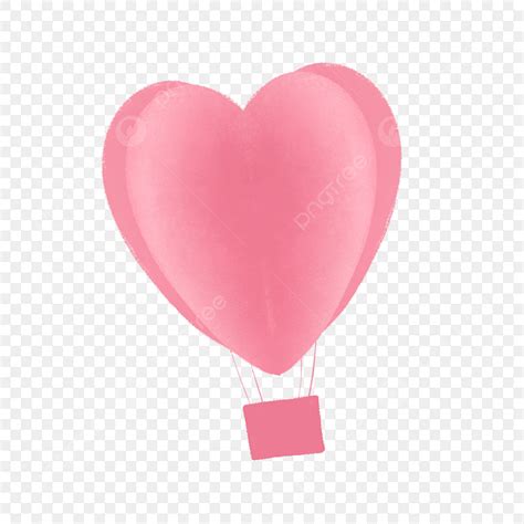 Hot Air Balloons Clipart Transparent Background Pink Cartoon Love Hot