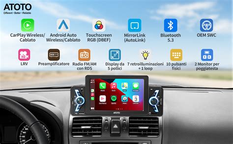 Atoto F We Pollici Autoradio Din Carplay Senza Fili E Android Auto