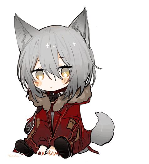 Chibi Anime Wolf Girl