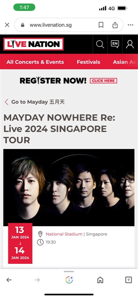 Mayday Concert Singapore Tickets Vouchers Event Tickets On Carousell