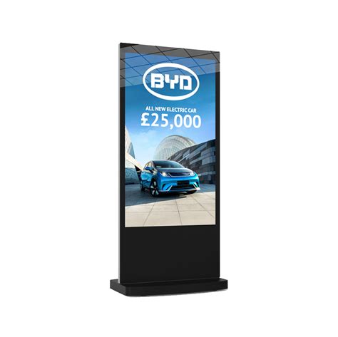 65 4K Black Android Freestanding Digital Poster Android EPOS