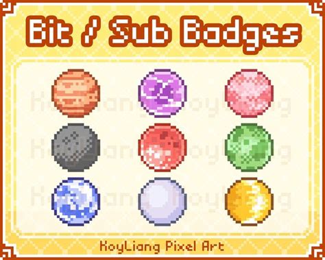 Custom Twitch Sub Badges Or Bit Badges In 8 Bit Pixel Style Commission