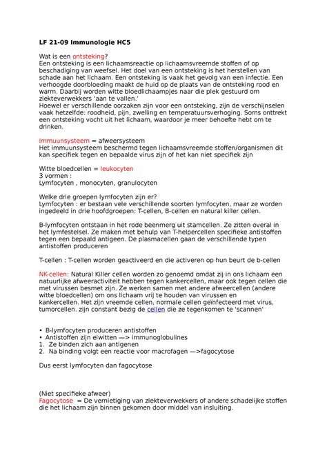 LF Aantekeningen Hoorcolleges Anatomie Fysiologie En Farmacologie