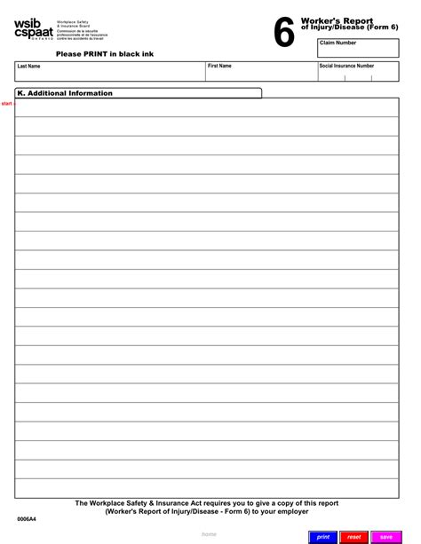 Wsib Form 6 Fill Out Sign Online And Download Fillable Pdf Ontario