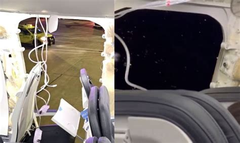 Watch Alaska Airlines Boeing 737 Max 9 Aircraft Loses Door Mid Air