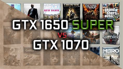 GTX 1650 SUPER vs GTX 1070 Benchmarks | 59 tests - YouTube